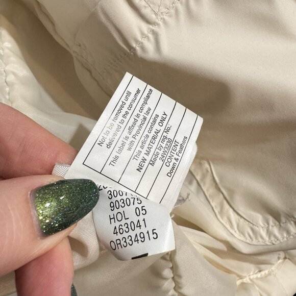 Vintage Y2K Gap Vest Womens M Puffer Down Quilted Faux Fur Hood Zip Snap - Picture 10 of 11